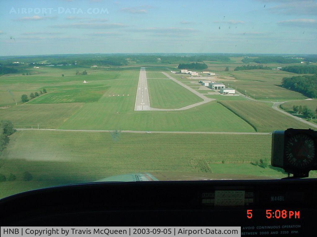 Huntingburg Airport (HNB) - Niner approach at HNB in N25852 during summer of 2003