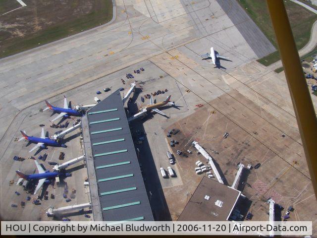 William P Hobby Airport (HOU) - Aerial shot of the West terminal finger
