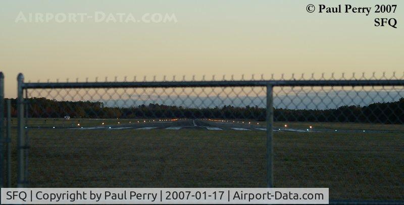 Suffolk Executive Airport (SFQ) - Looking down RWY4, shortly after sunrise