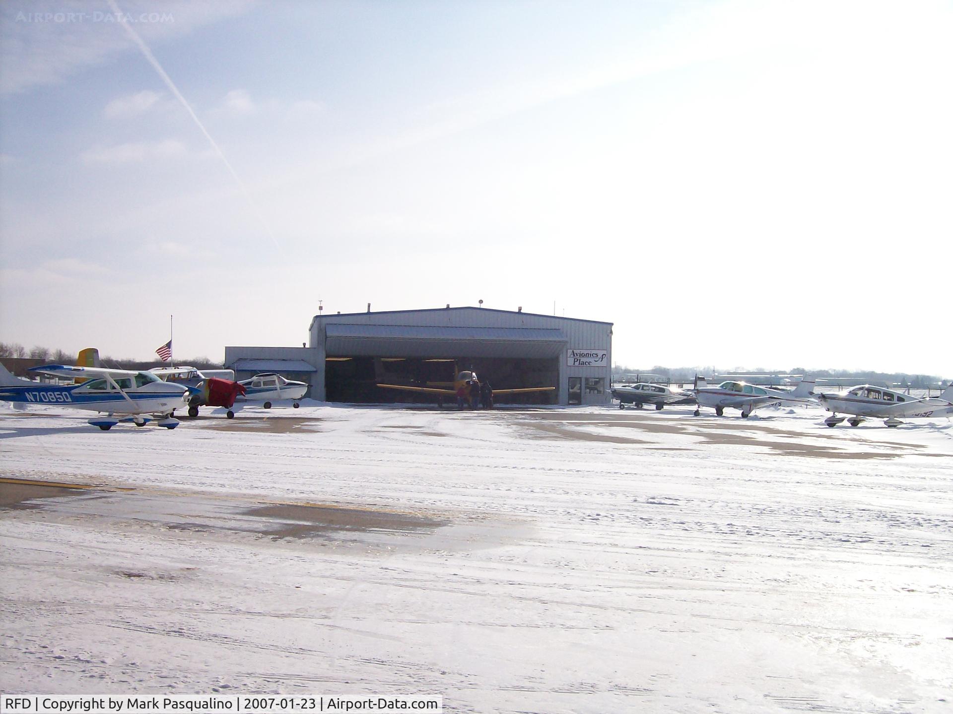 Chicago/rockford International Airport (RFD) - Avionics Place ramp