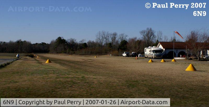 Eagles Nest Airport (6N9) - The runway, with marker cones at Eagles Nest