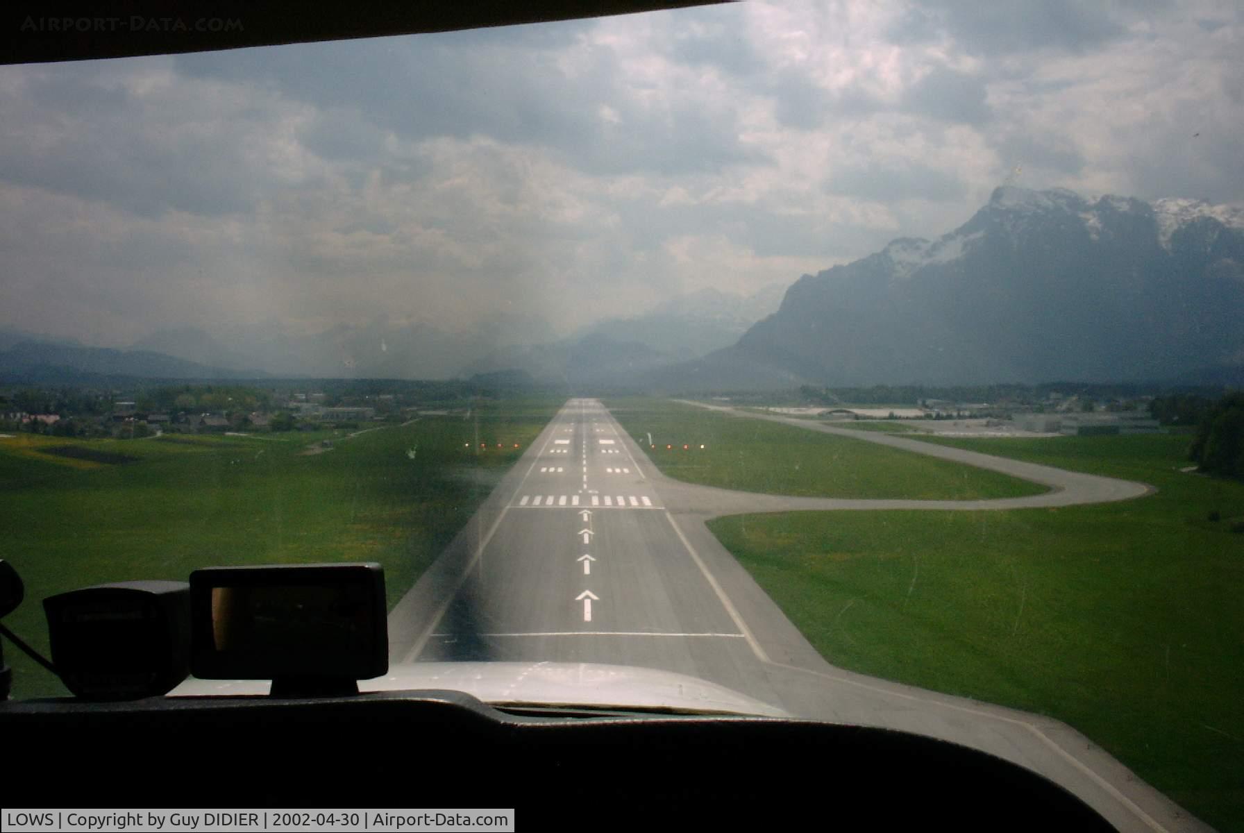 Salzburg Airport, Salzburg Austria (LOWS) - Short final at Salzburg with Cessna 172 F-BXZM