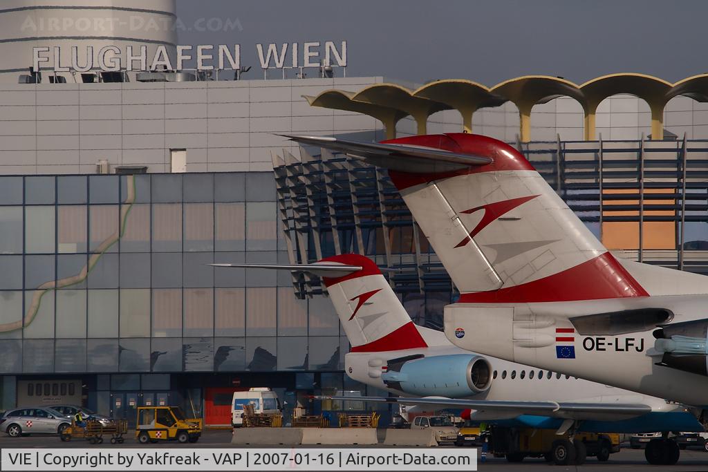 Vienna International Airport, Vienna Austria (VIE) - Two Fokker on Pier East