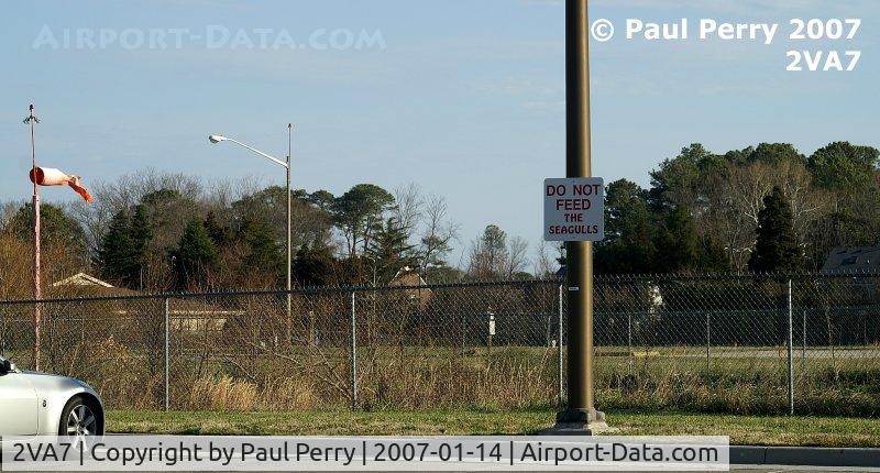 Virginia Beach General Hospital Heliport (2VA7) - Seen from the parking lot, with a valid admonition