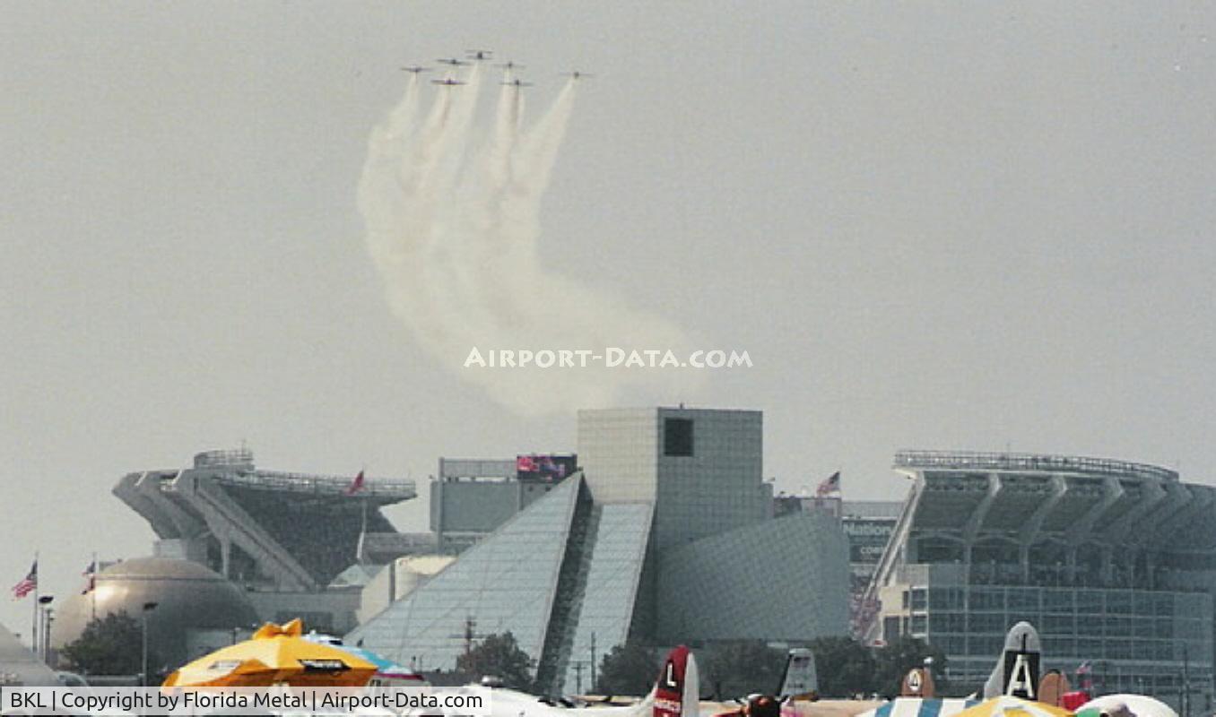 Burke Lakefront Airport (BKL) - 7 trick planes fly over Browns Stadium