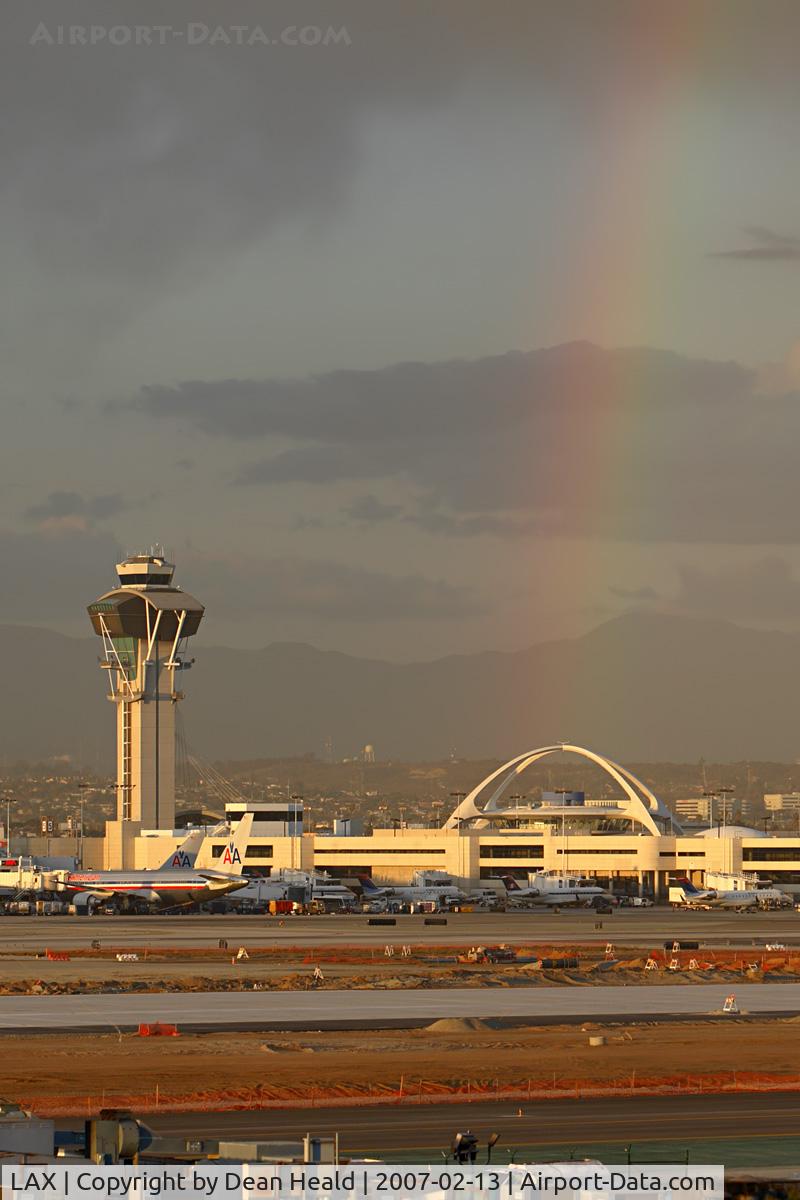 Los Angeles International Airport (LAX) - Rainbow at LAX on a stormy afternoon in February.