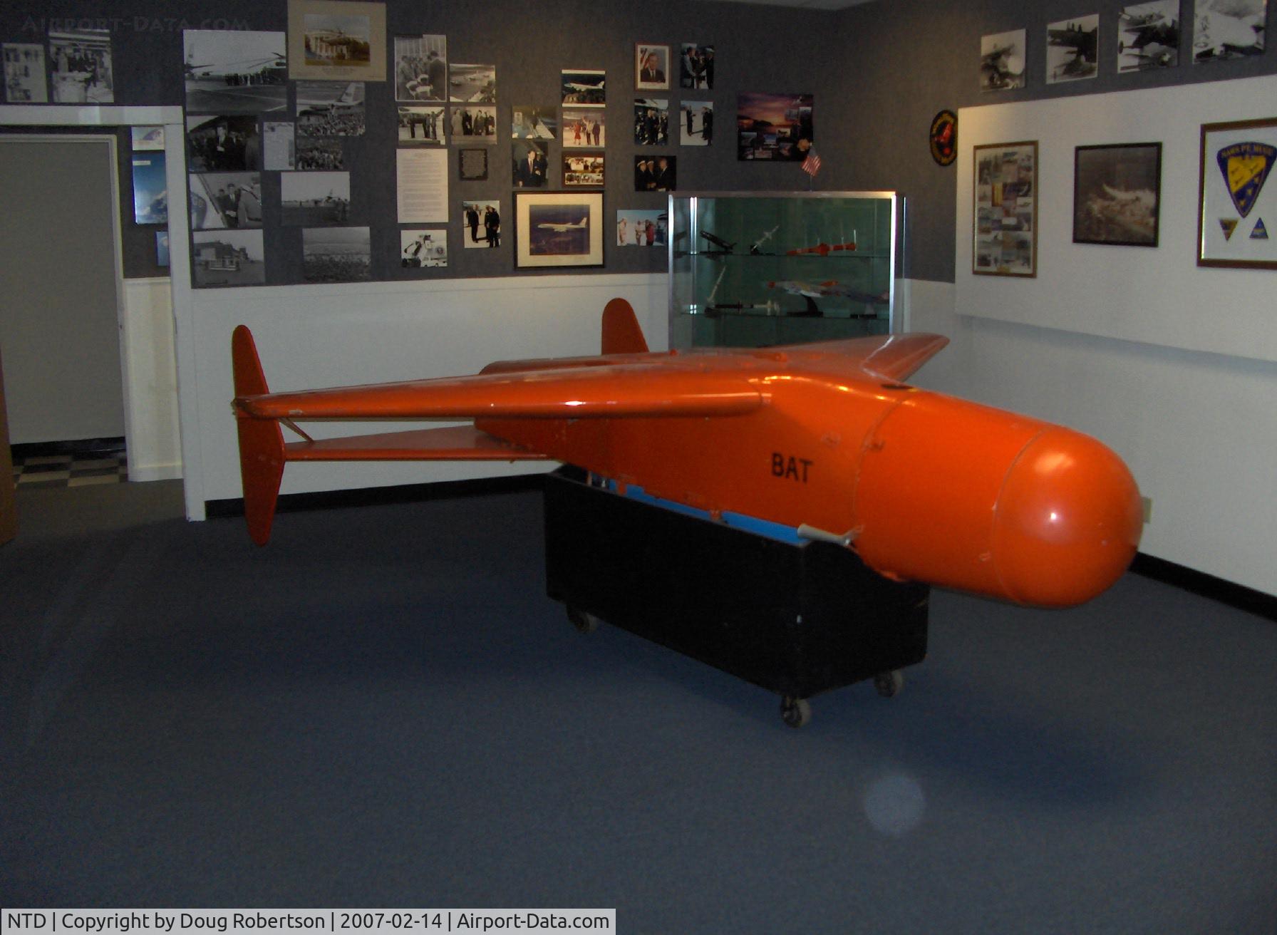 Point Mugu Nas (naval Base Ventura Co) Airport (NTD) - BAT Glide Bomb, early 1,000 lb glide bomb launched from PB4Y2 PRIVATEER & other Navy aircraft against Japanese shipping, outmoded by Atomic Bomb. Termed 