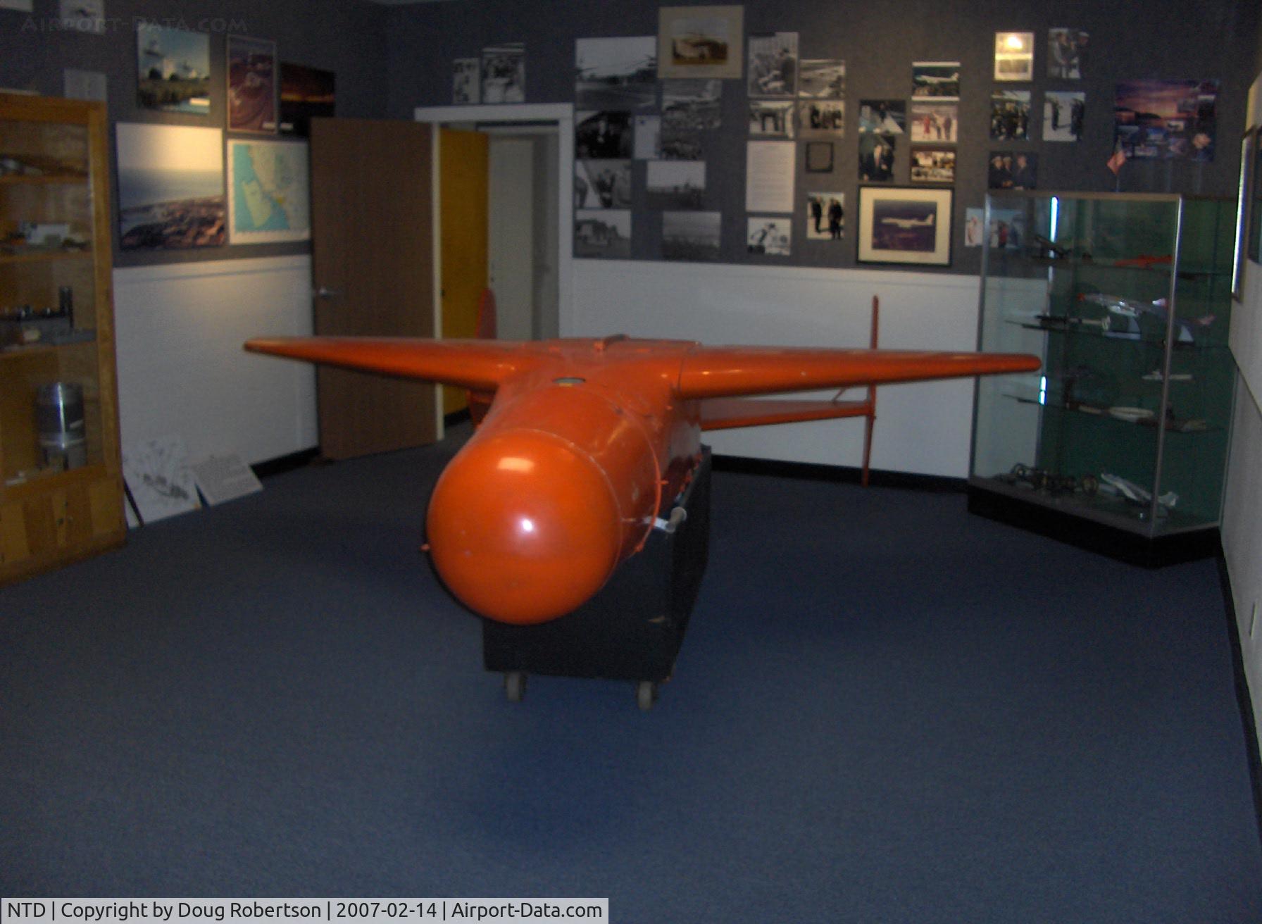 Point Mugu Nas (naval Base Ventura Co) Airport (NTD) - BAT Glide Bomb, early 1,000 lb glide bomb launched from PB4Y2 PRIVATEER & other Navy aircraft against Japanese shipping, outmoded by Atomic Bomb. Termed 