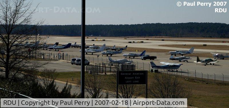 Raleigh-durham International Airport (RDU) - The GA apron near Runway 5L