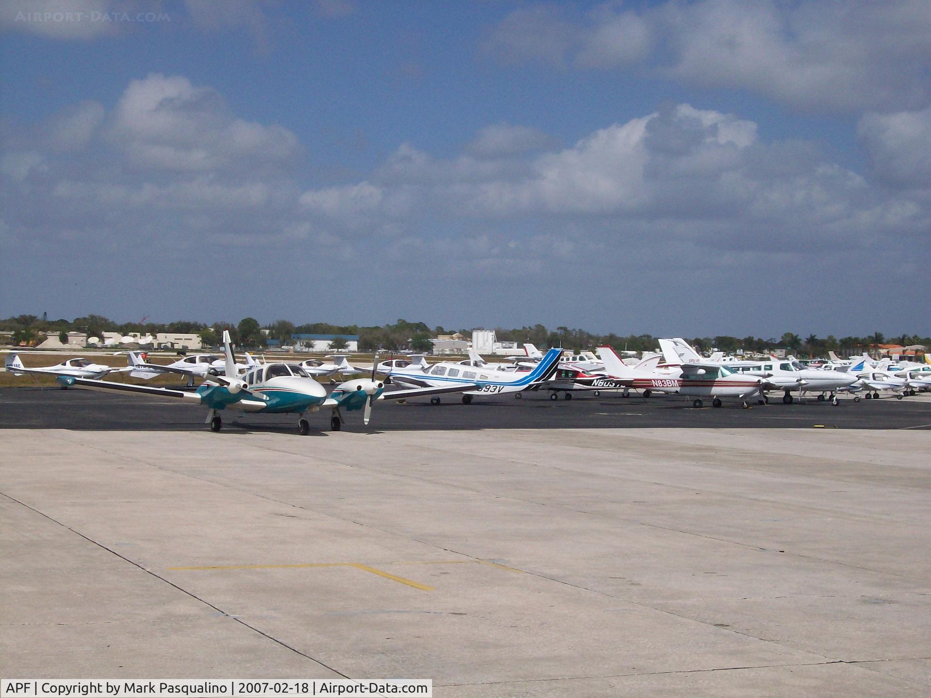 Naples Municipal Airport (APF) - Lightplane parking ramp