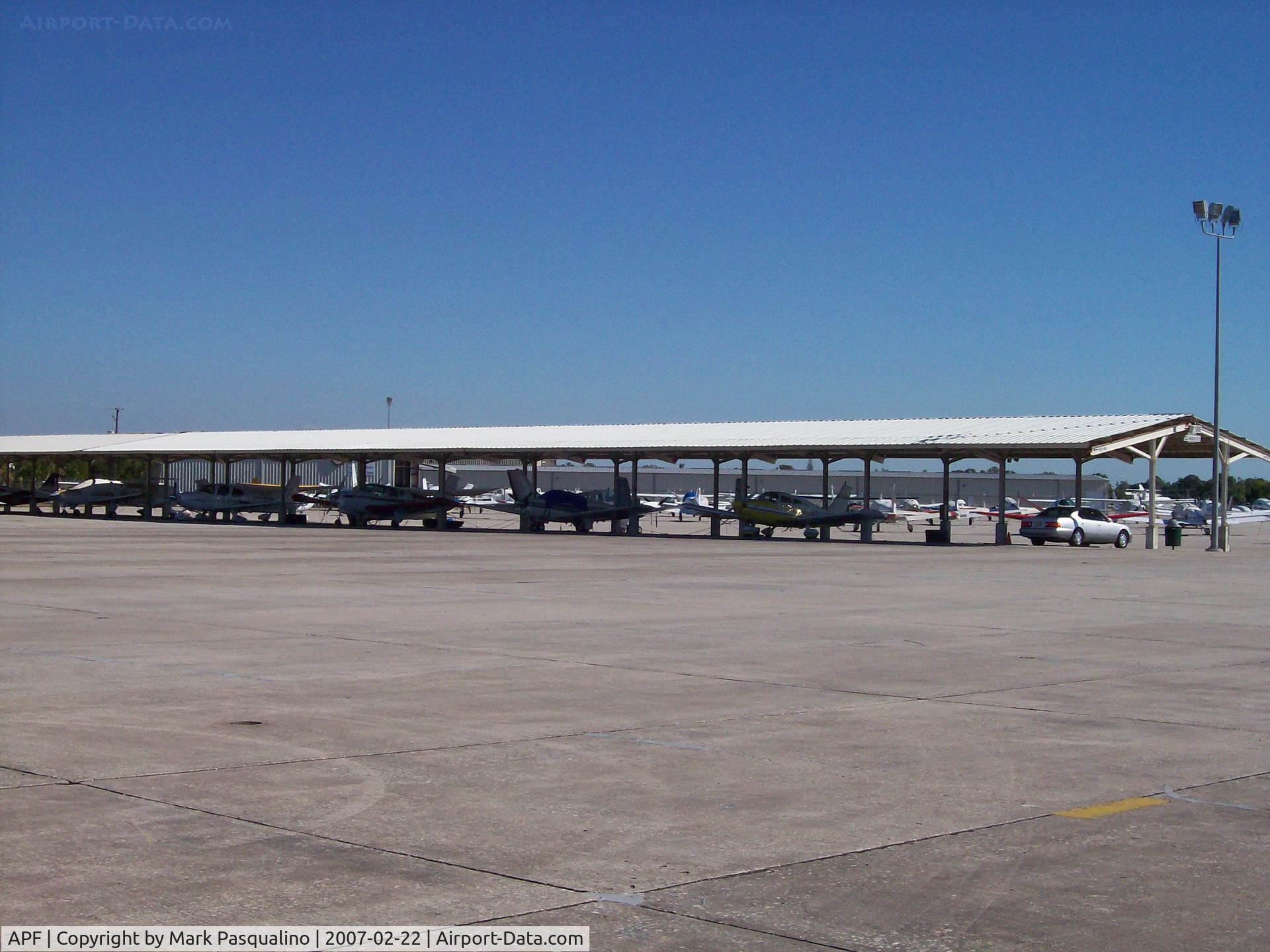Naples Municipal Airport (APF) - Open hangar at Naples, FL