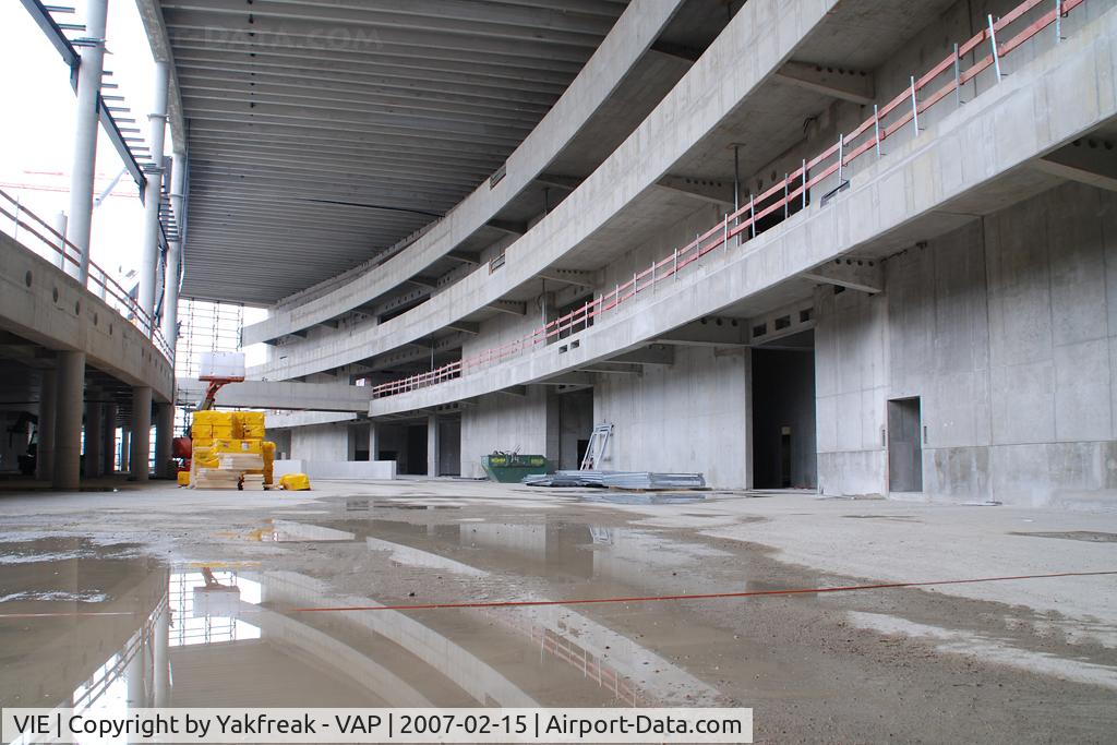 Vienna International Airport, Vienna Austria (VIE) - New Terminal Skylink under construction