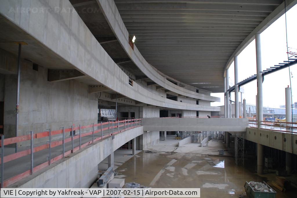Vienna International Airport, Vienna Austria (VIE) - New Terminal Skylink under construction