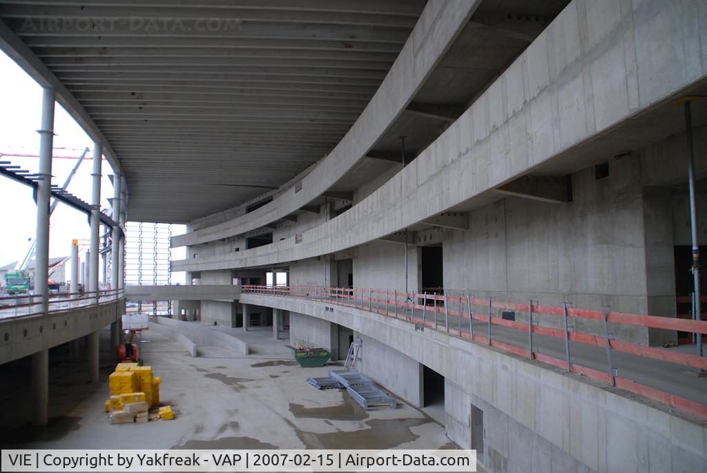 Vienna International Airport, Vienna Austria (VIE) - New Terminal Skylink under construction
