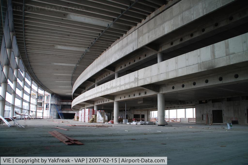 Vienna International Airport, Vienna Austria (VIE) - New Terminal Skylink under construction