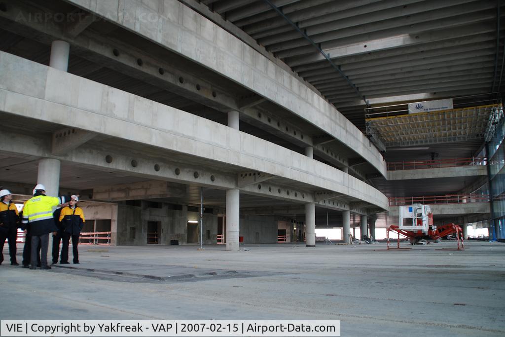Vienna International Airport, Vienna Austria (VIE) - New Terminal Skylink under construction
