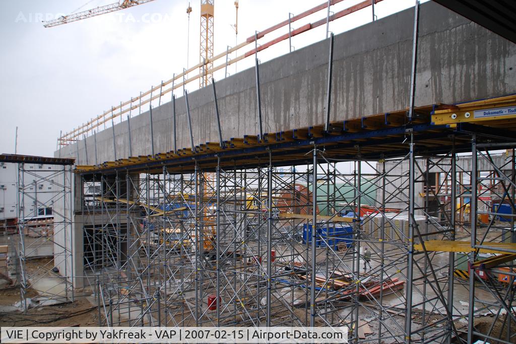 Vienna International Airport, Vienna Austria (VIE) - New Terminal Skylink under construction