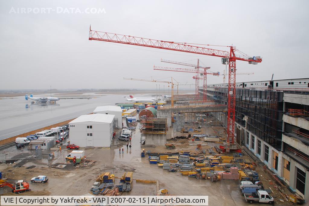 Vienna International Airport, Vienna Austria (VIE) - New Terminal Skylink under construction