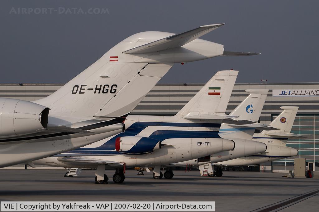 Vienna International Airport, Vienna Austria (VIE) - GAC West Ramp with some Falcons