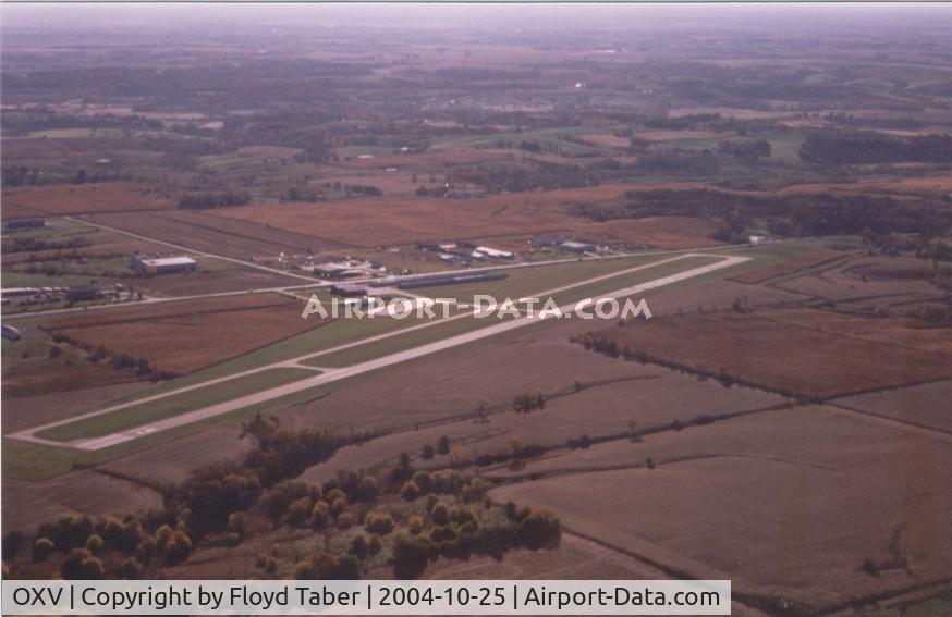 Knoxville Municipal Airport (OXV) - Aerial Shot looking Southeast of Knoxville Municipal Airport