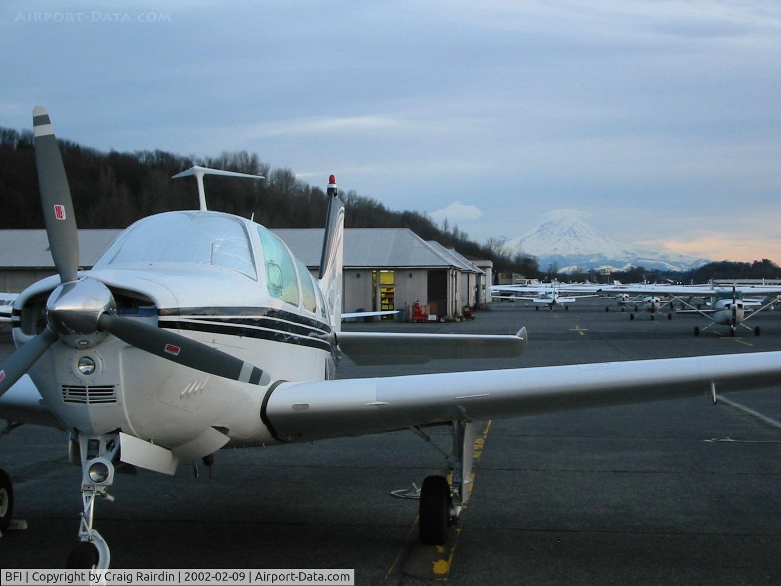 Boeing Field/king County International Airport (BFI) - Ramp with Mt. Ranier in the Background