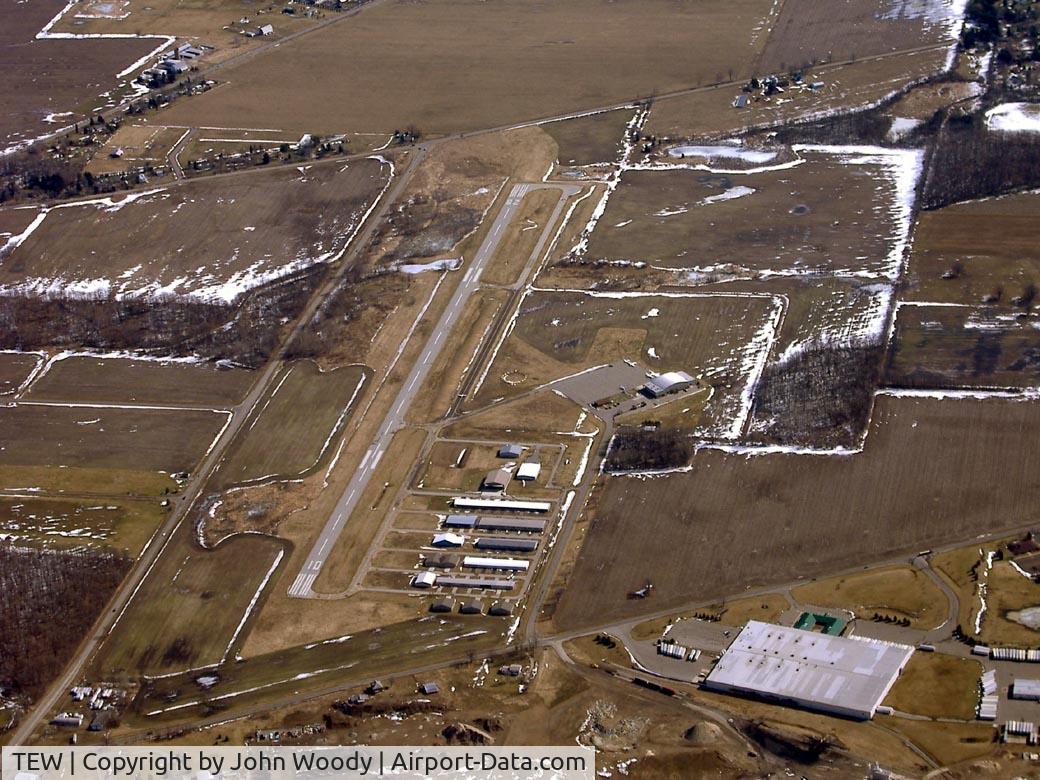 Mason Jewett Field Airport (TEW) - looking east to the runway