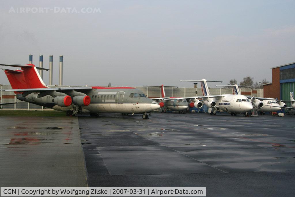 Cologne Bonn Airport, Cologne/Bonn Germany (CGN) - Five BAe 146's
