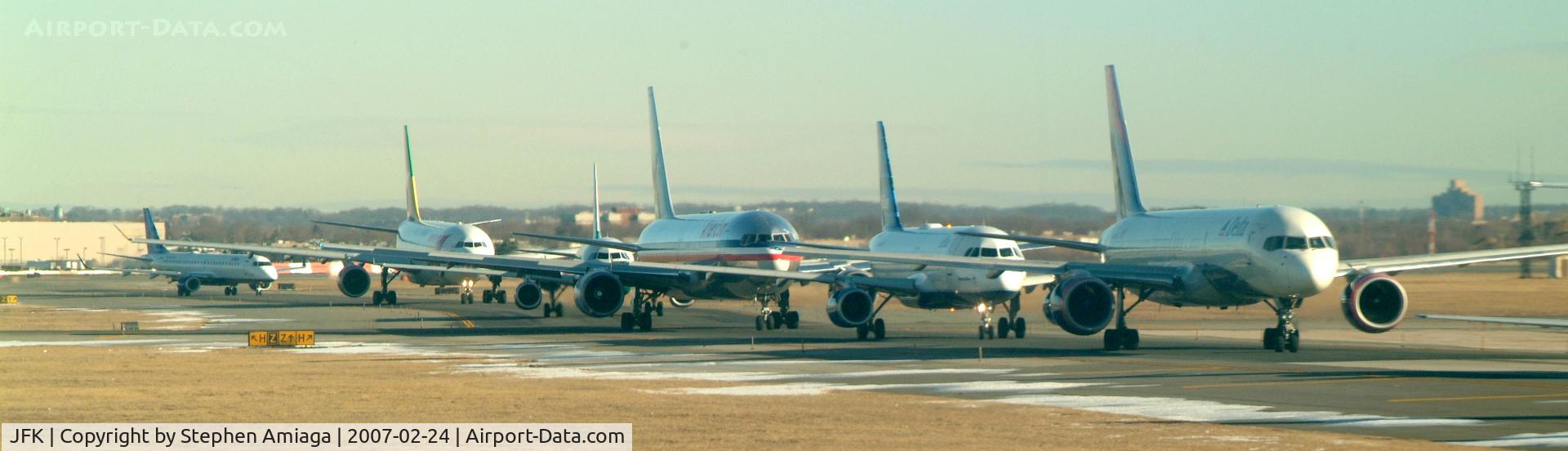 John F Kennedy International Airport (JFK) - Why there are delays; all 5 of these sked 0800 dep...