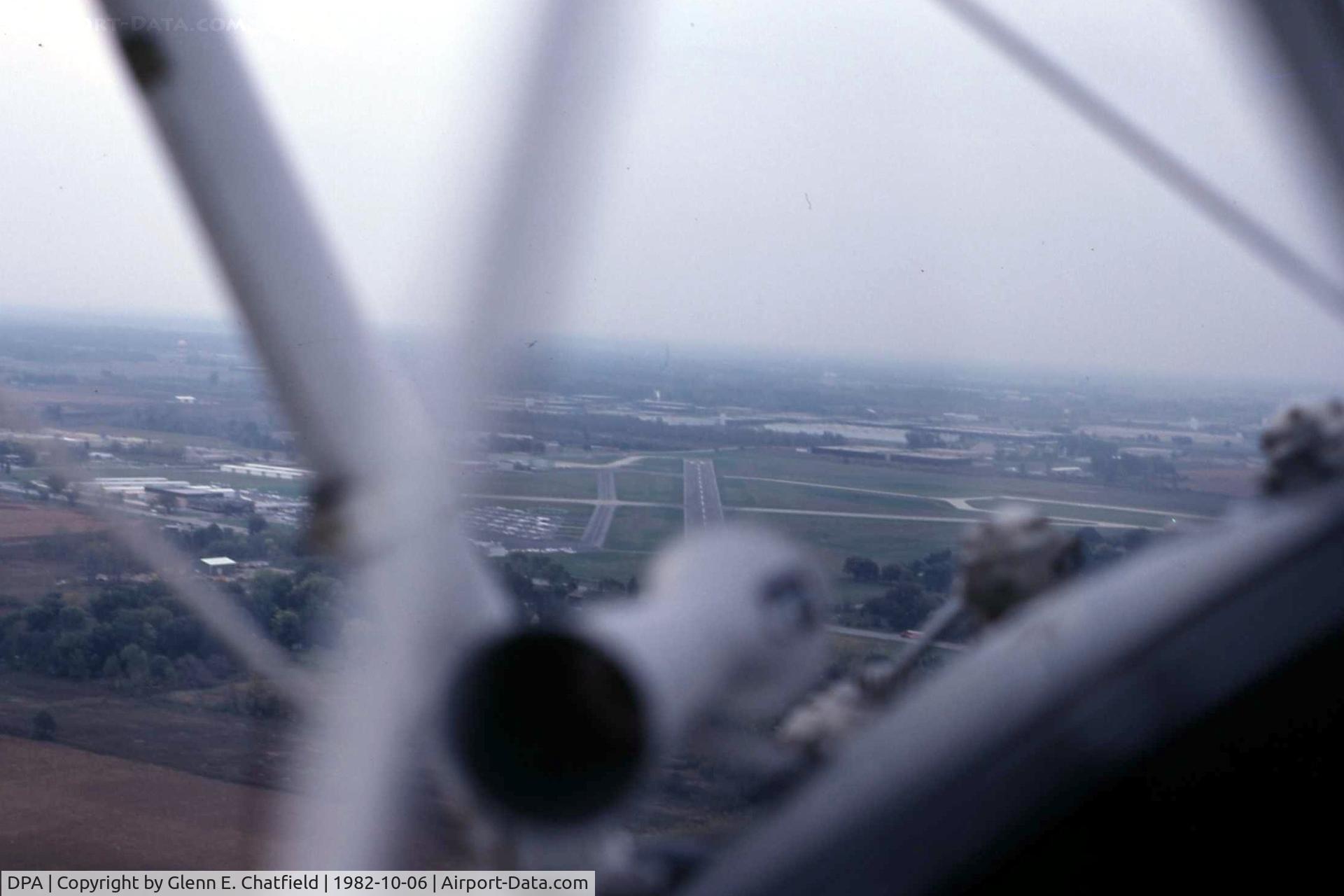 Dupage Airport (DPA) - Lining up to land on runway 15 with light rain, in a PT-17