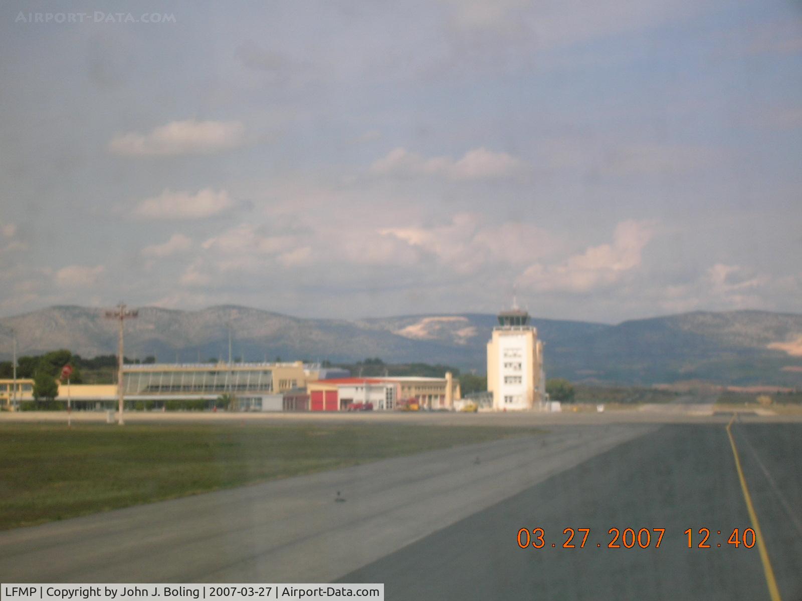 Perpignan Rivesaltes Airport, Perpignan France (LFMP) - Tower and Terminal at Perpignan, France