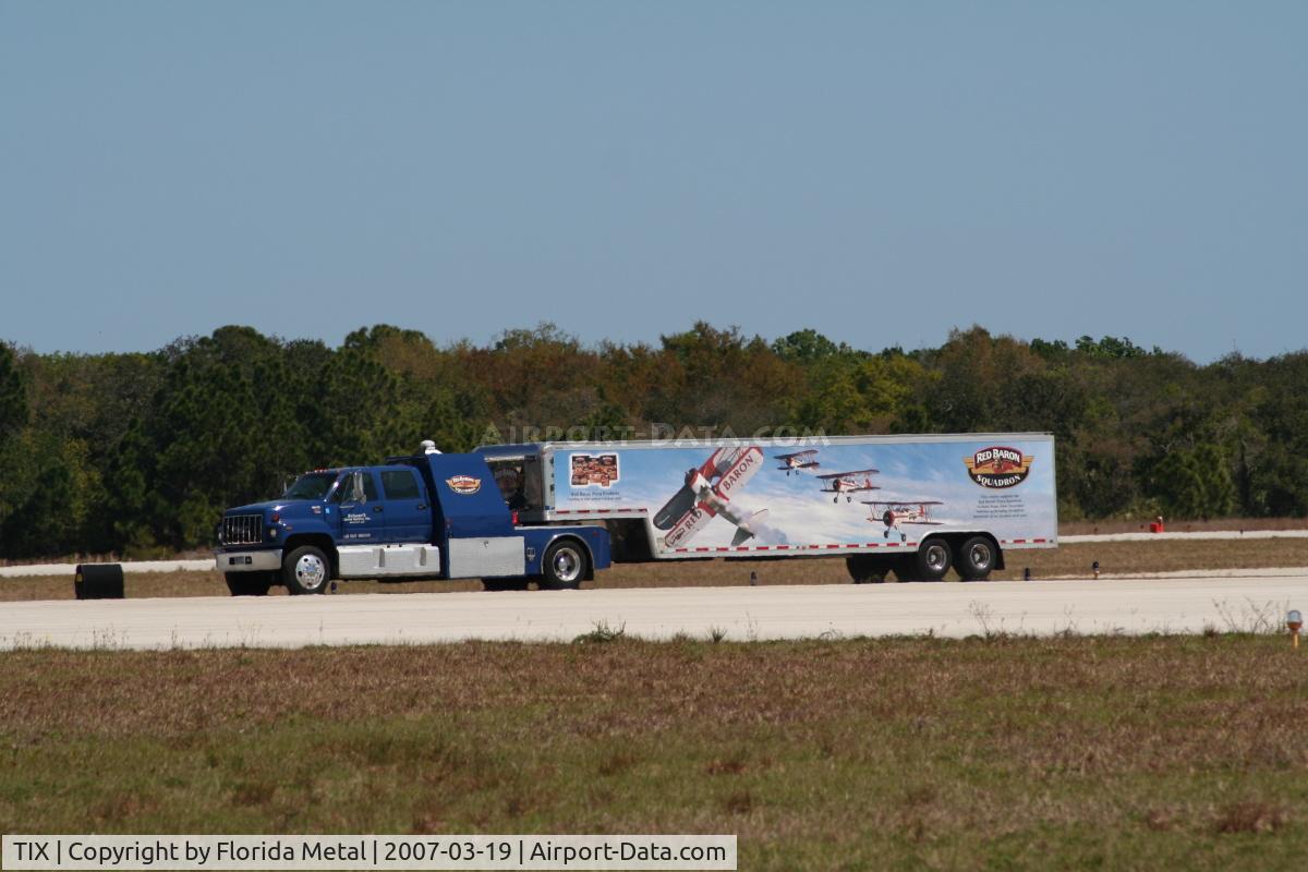 Space Coast Regional Airport (TIX) - Truck on runway