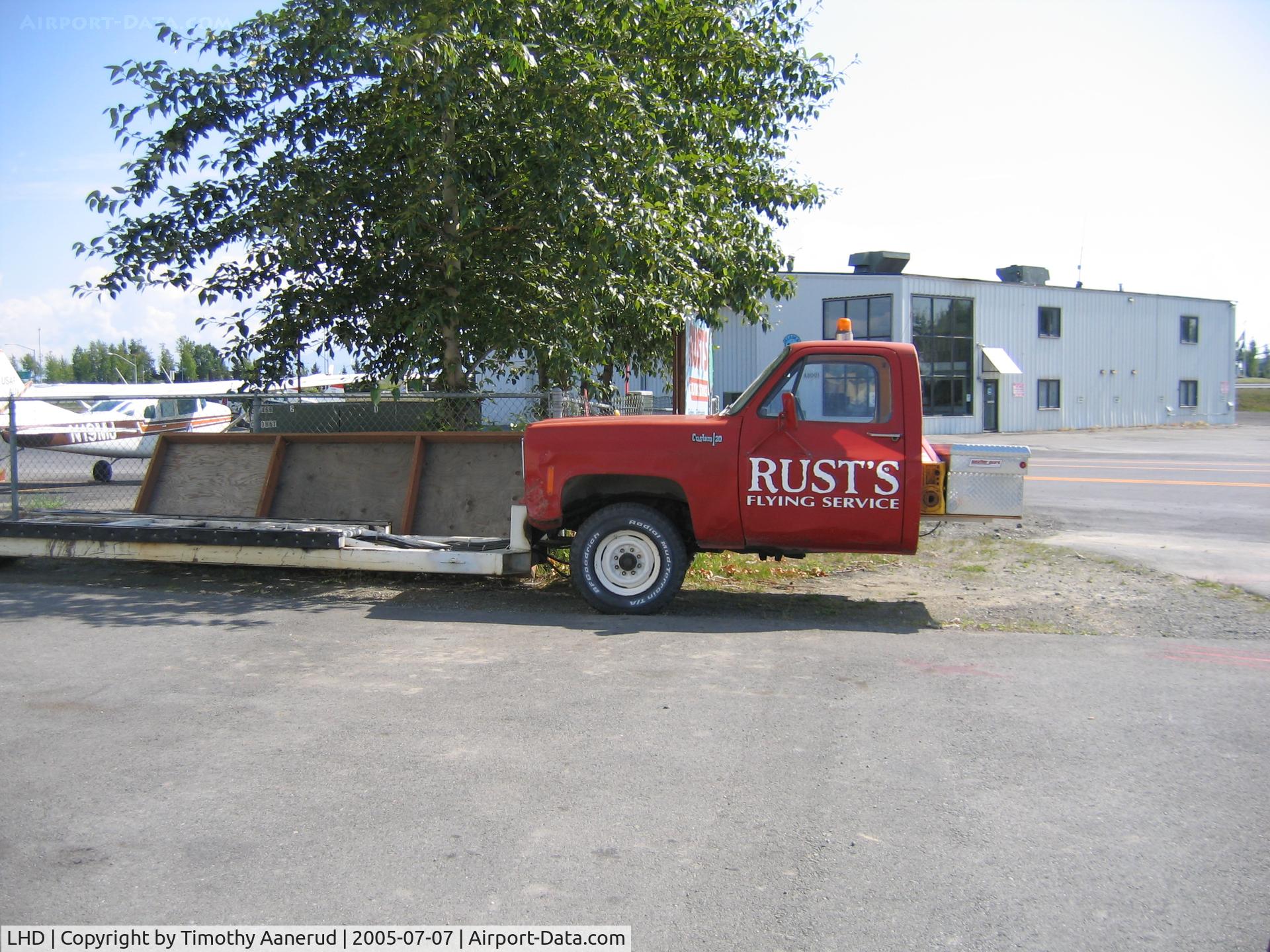 Lake Hood Seaplane Base (LHD) - A float plane tender.  A specialized truck for getting float planes in and out of the water.