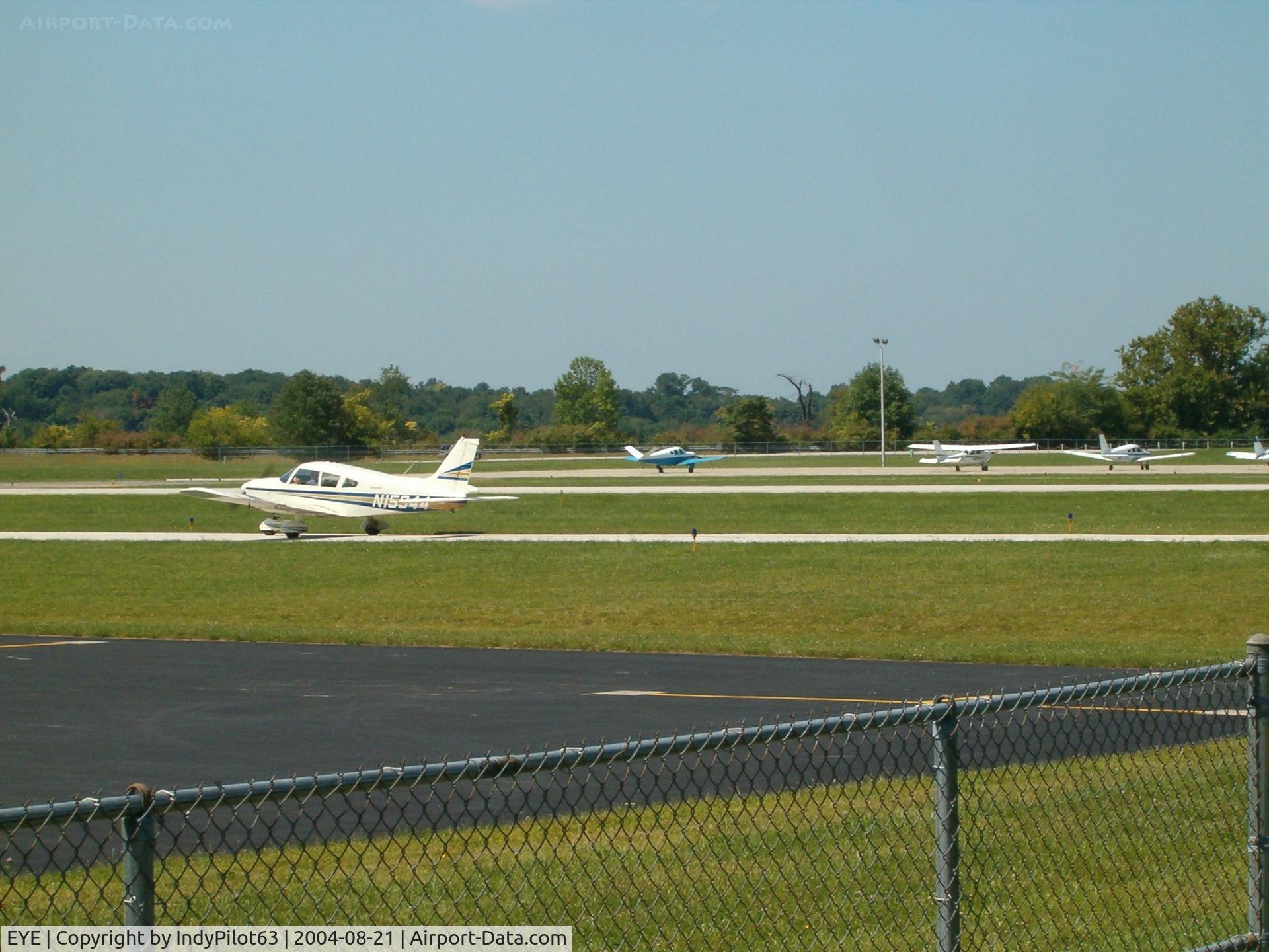 Eagle Creek Airpark Airport (EYE) - A view of runway 03 from the old Lakeside tarmac