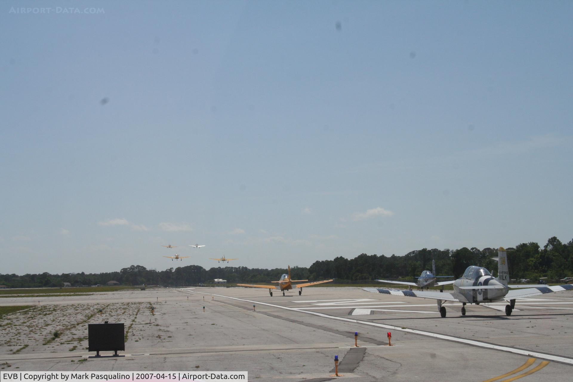 New Smyrna Beach Municipal Airport (EVB) - T-34 Formation Takeoff