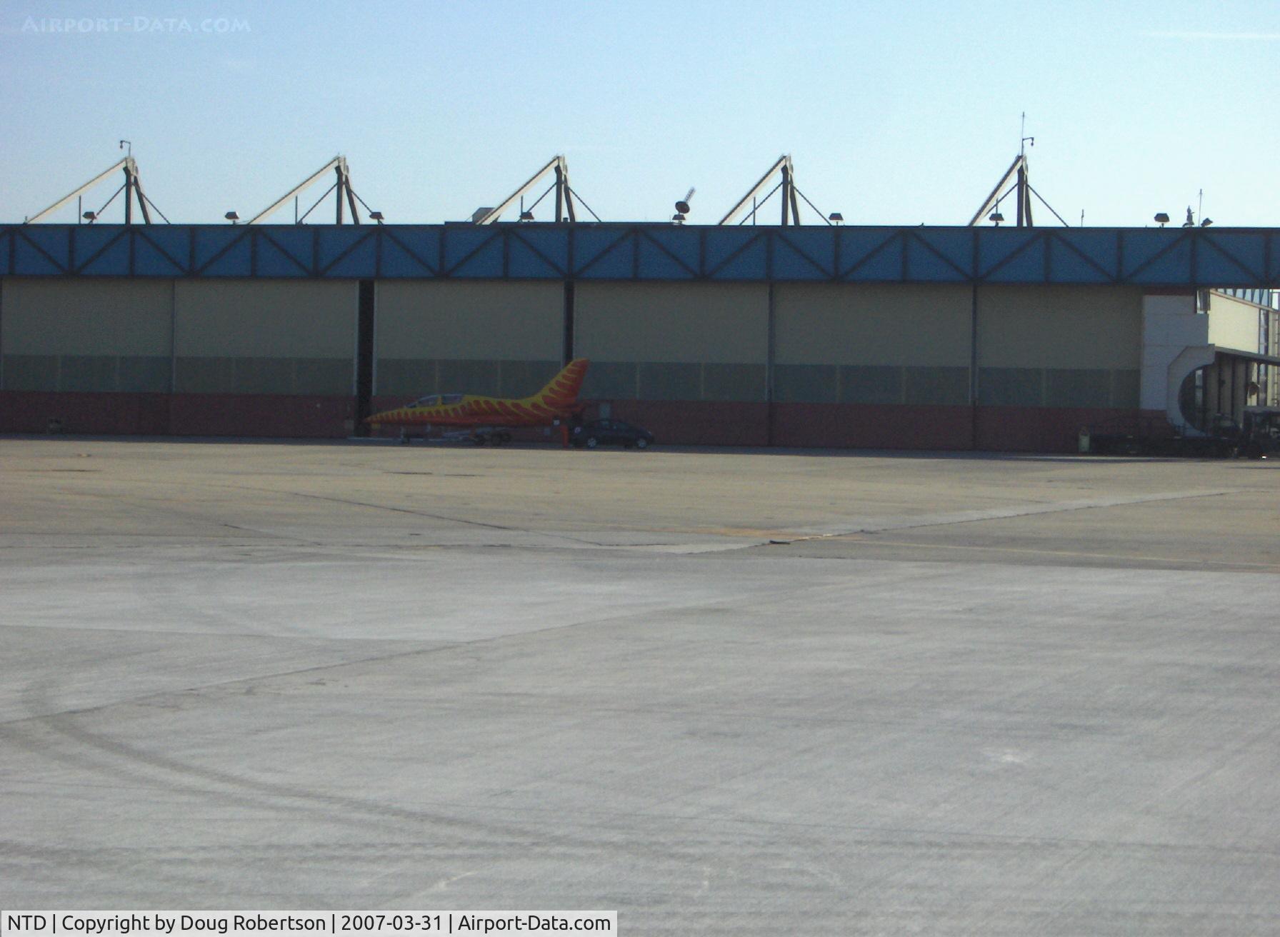 Point Mugu Nas (naval Base Ventura Co) Airport (NTD) - N39LW as NX39LW Aero Vodochody L-39 Super Delfin (Albatros)-FIRECAT, Walter Titan 3,306 lb st turbojet at ex-VP-65 hangar. NBVC 2007 Airshow performer