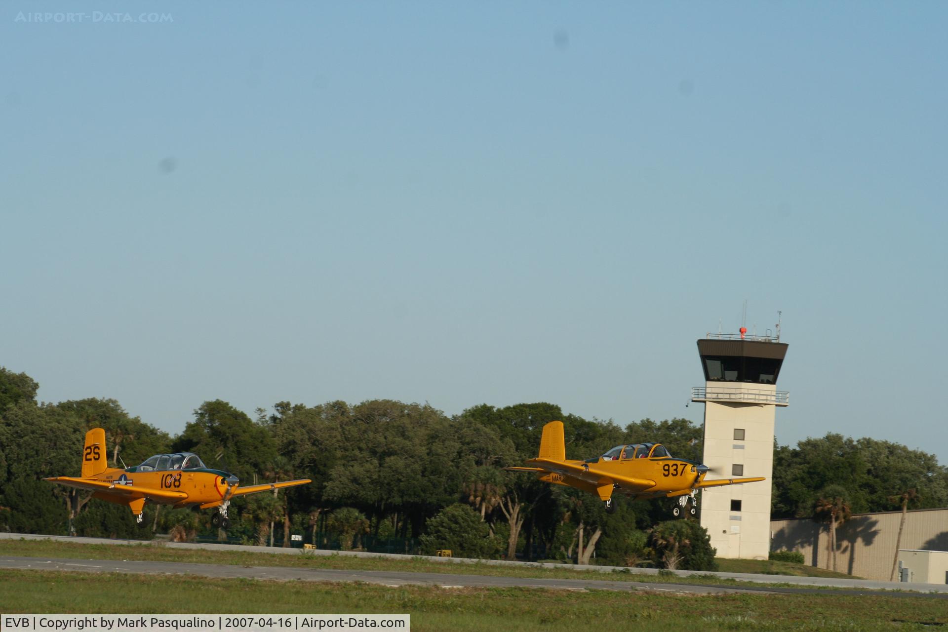 New Smyrna Beach Municipal Airport (EVB) - T-34 aircraft on final
