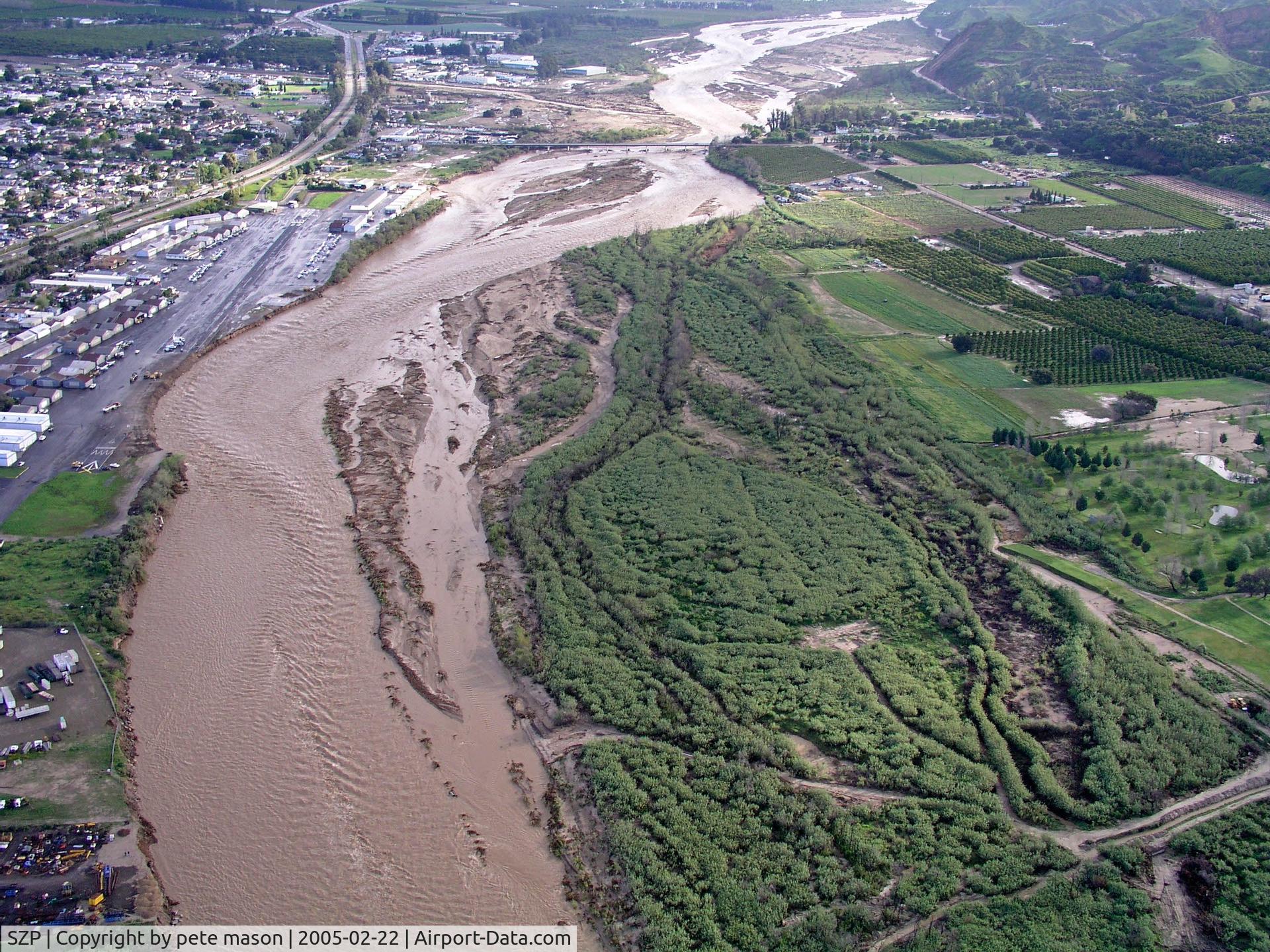 Santa Paula Airport (SZP) - flood of feb. 2005