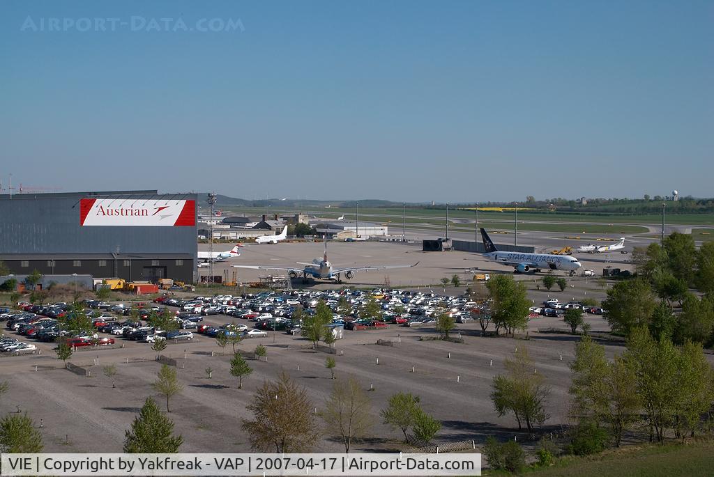 Vienna International Airport, Vienna Austria (VIE) - austrian airlines maintenance apron overview
