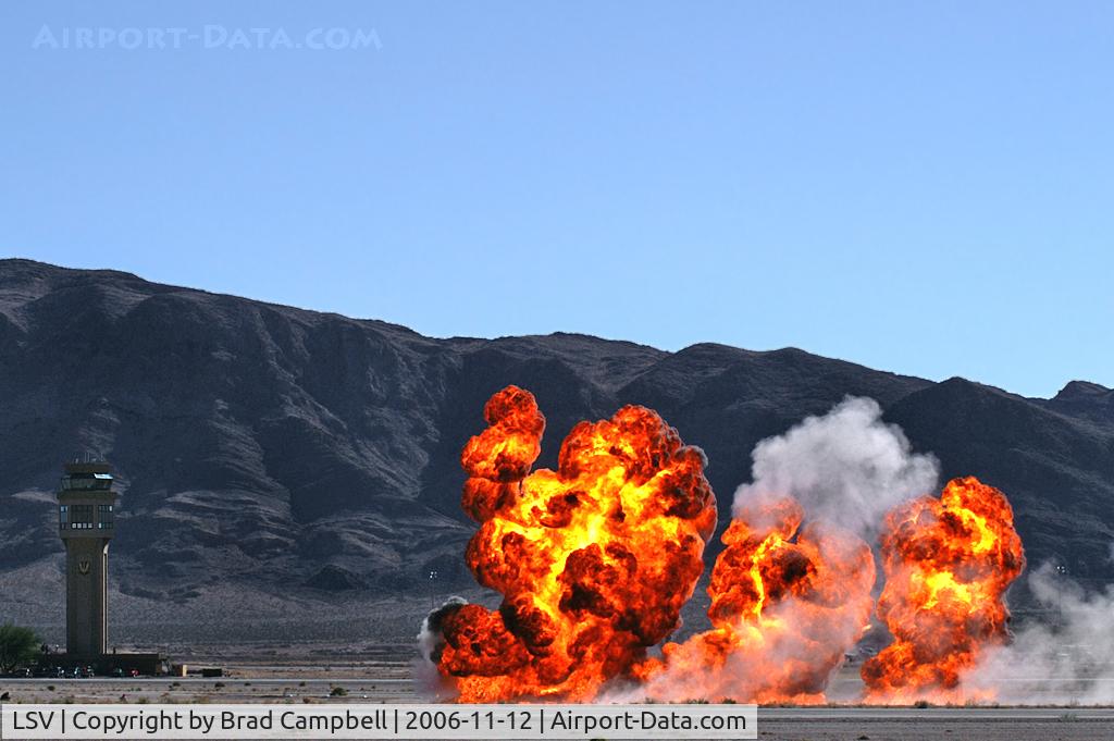 Nellis Afb Airport (LSV) - Pyrotechnics at Aviation Nation 2006.