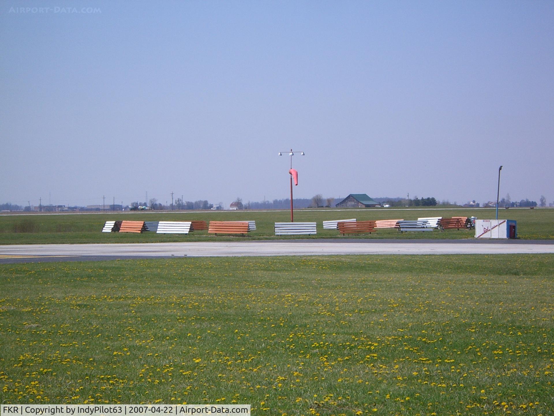Frankfort Municipal Airport (FKR) - The windsock near where the skydivers used to land.
