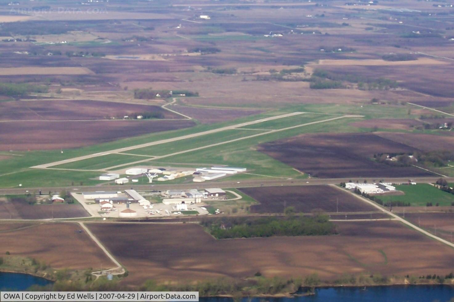 Owatonna Degner Regional Airport (OWA) - East of airport looking west.