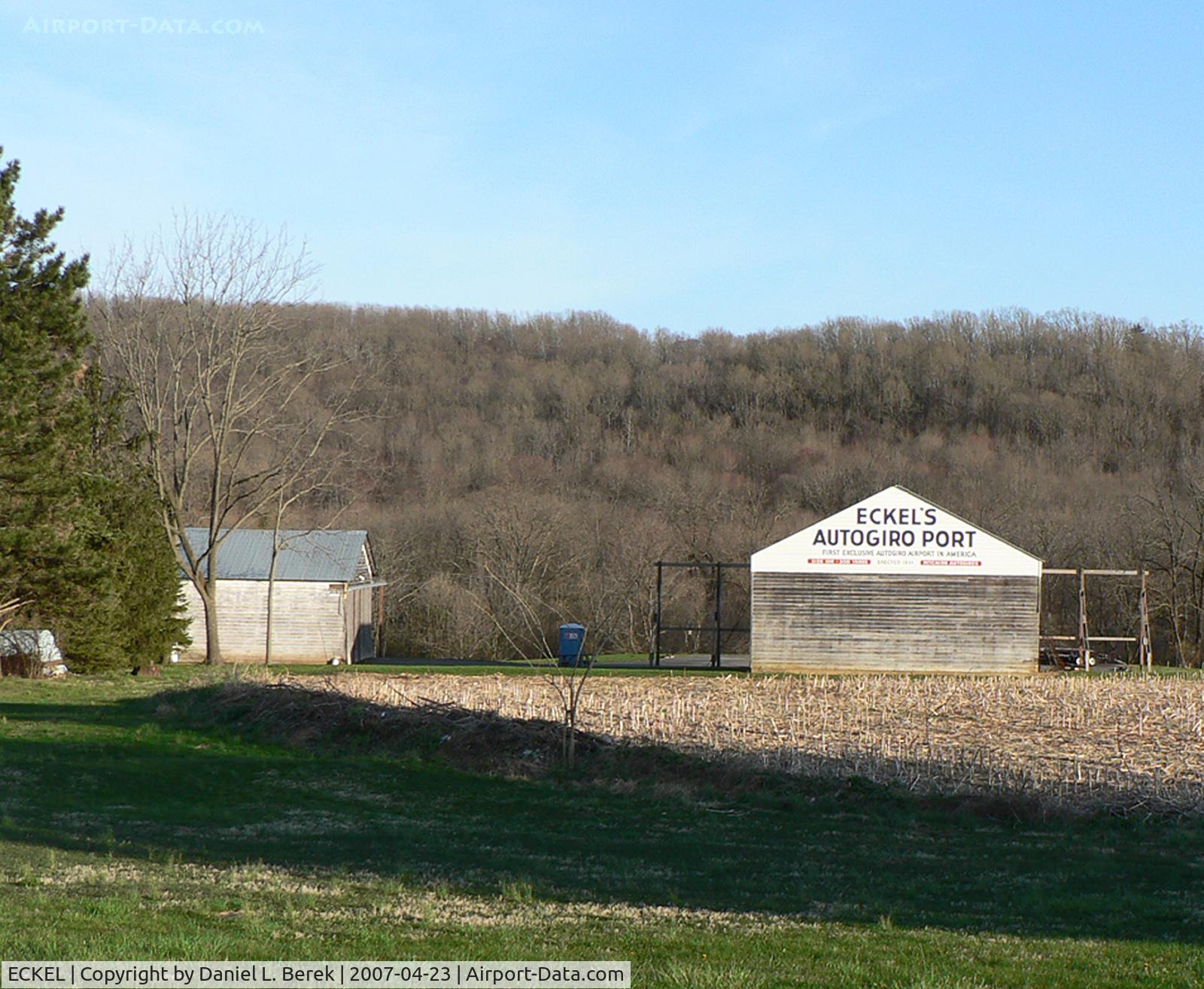 ECKEL Airport - Eckel's Autogiro Port was the first of its kind in America when it was built in 1931. It remained in use until 1955 and is preserved in Washington Twp., NJ.