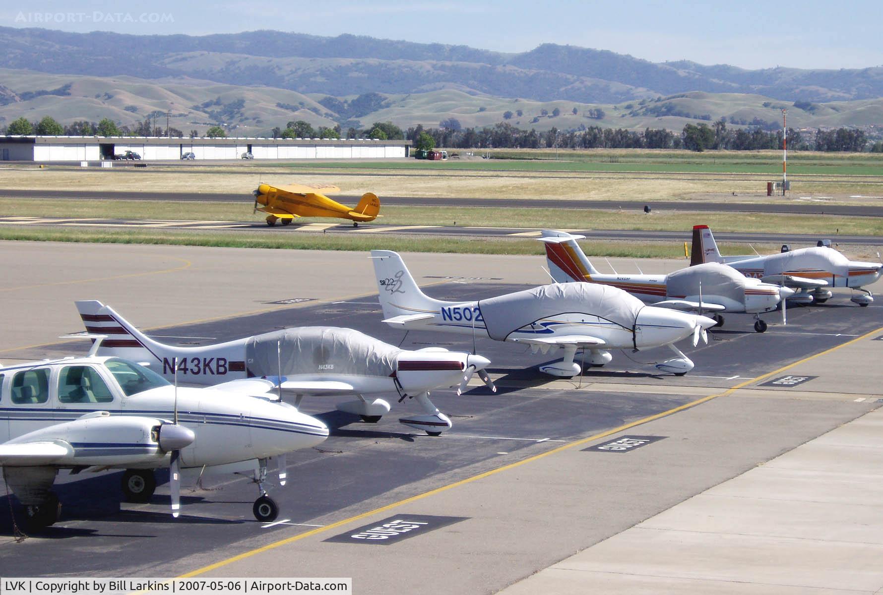 Livermore Municipal Airport (LVK) - Aircraft parked near the Terminal.