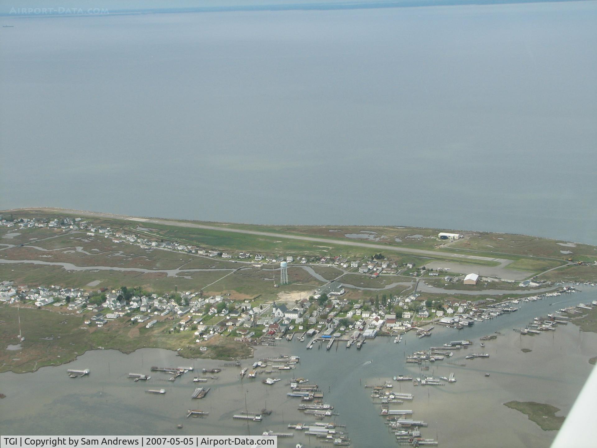 Tangier Island Airport (TGI) - Left downwind for rwy 20