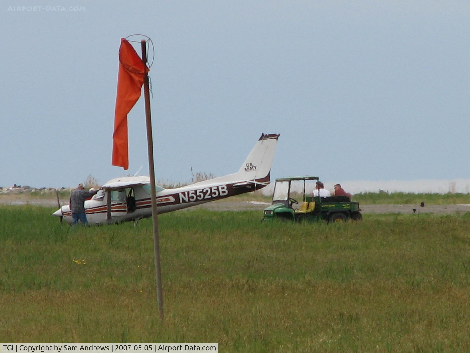 Tangier Island Airport (TGI) - When landing on RWY20 a back taxi is required to get to the ramp.  Its a good idea to stay on the runway when turning around.