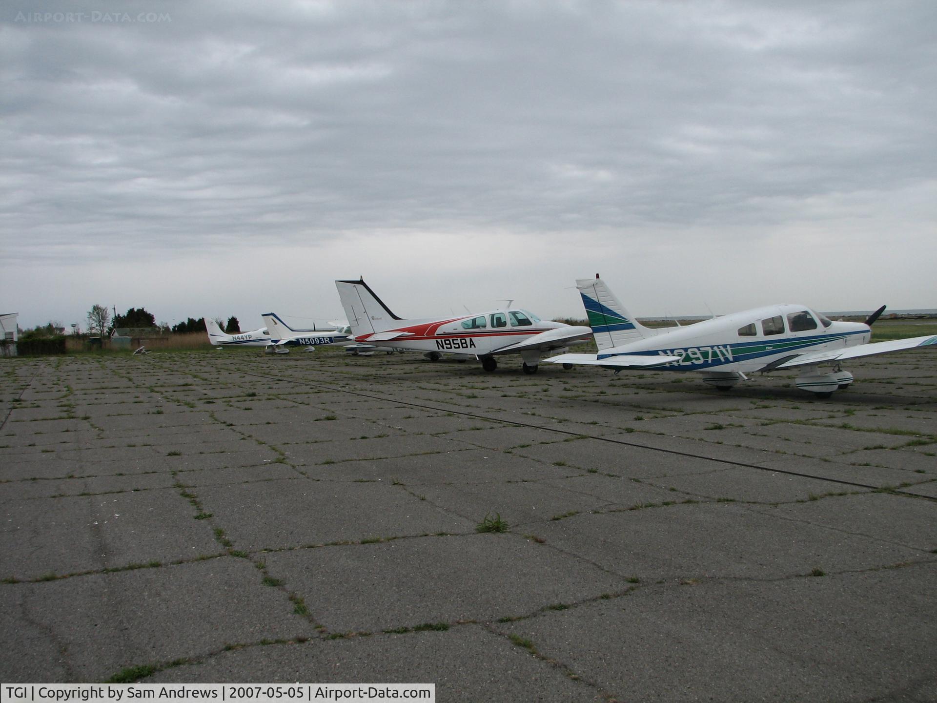 Tangier Island Airport (TGI) - The ramp was crowded at the end of the day.  And the weather was getting nasty.  I'm glad we left when we did.