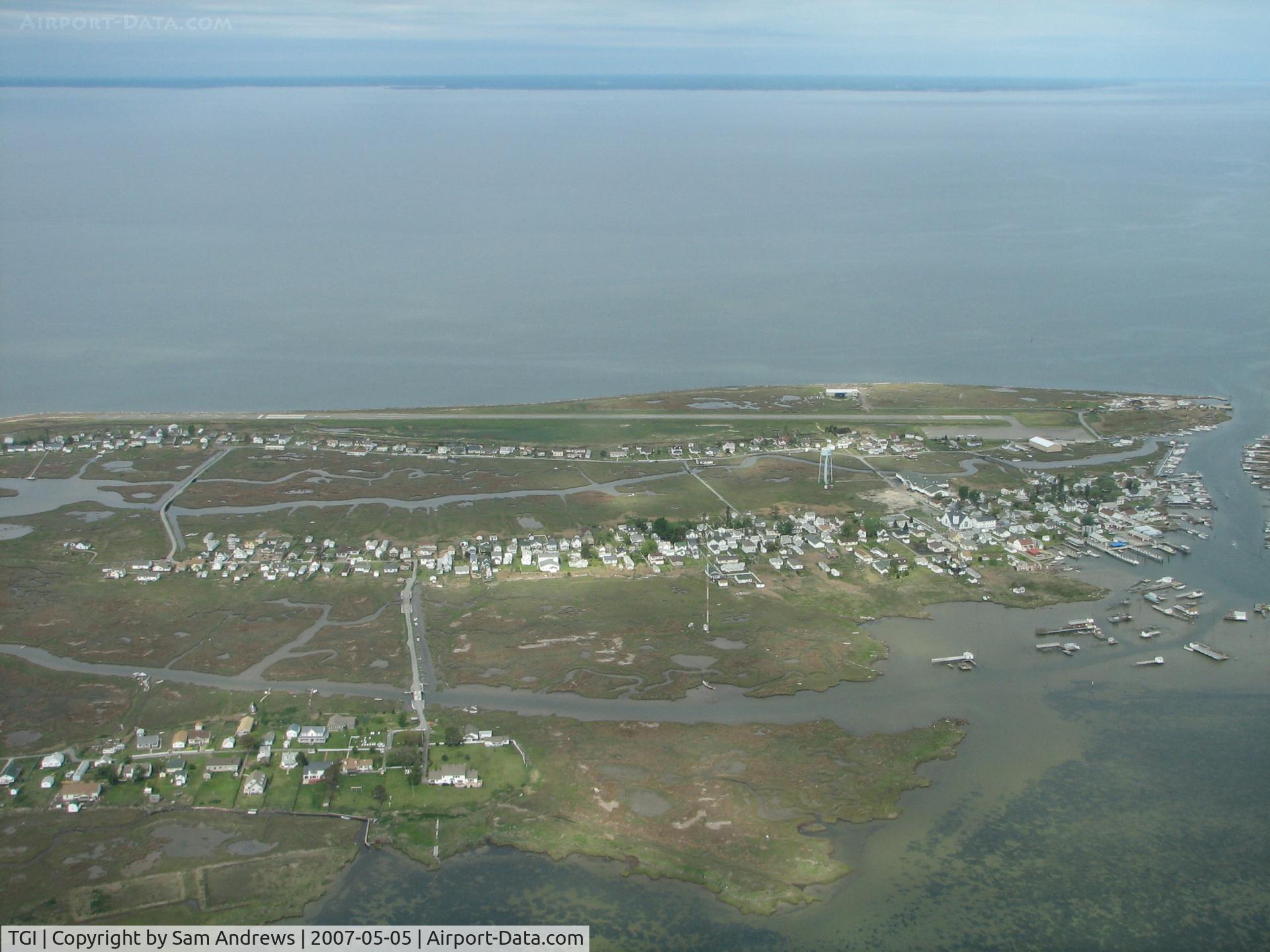 Tangier Island Airport (TGI) - The whole enchilada.  Downwind for 20.  Notice that a back taxi is required if landing on 20.  You should have seen the bottle necks and the go arounds because the back taxi was not planned for the guy in front of you.