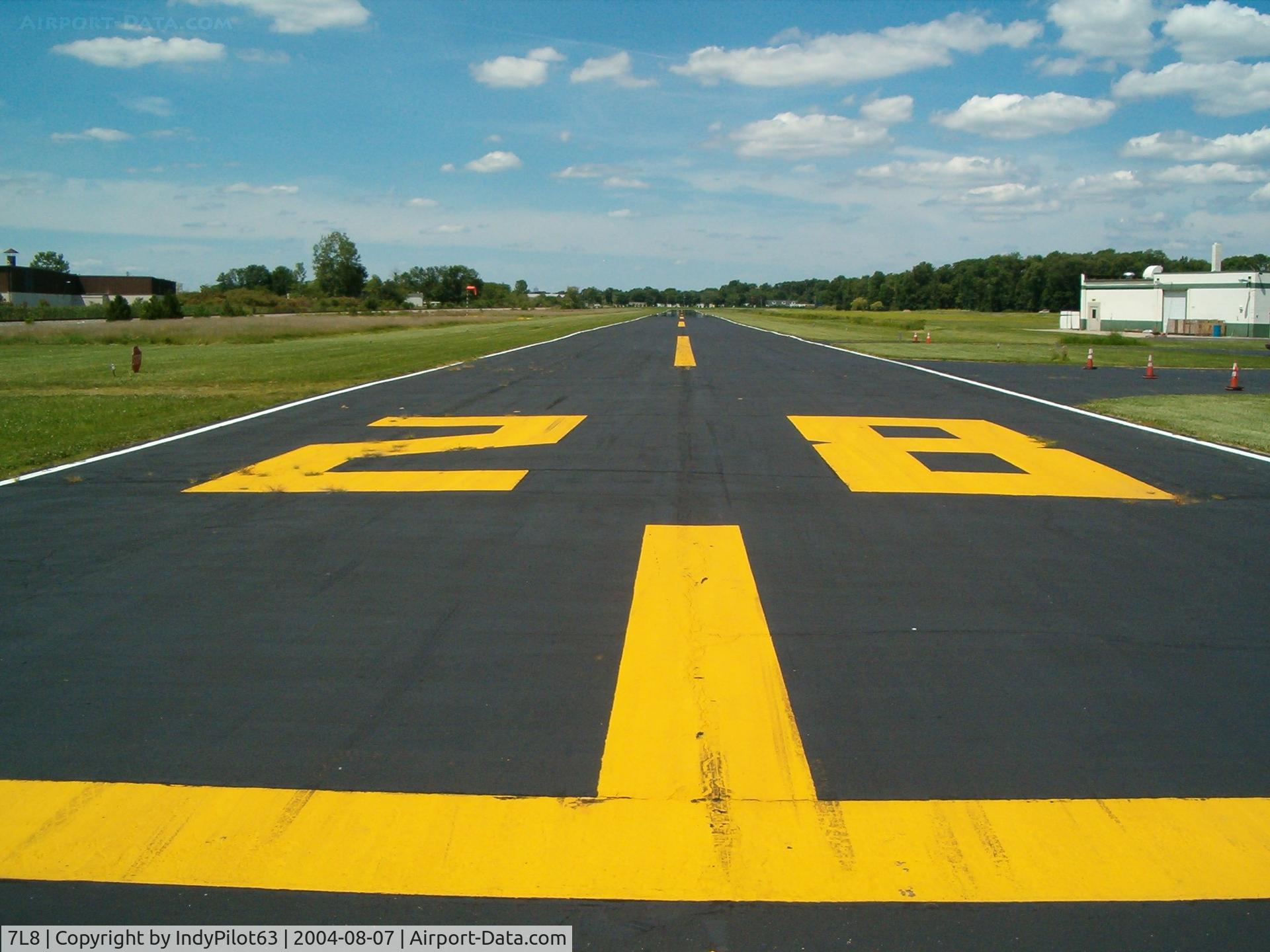 Post-air Airport (7L8) - Runway 28...partially gravel back in the 1980's, now paved.