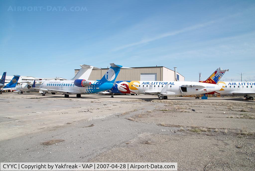 Calgary International Airport, Calgary, Alberta Canada (CYYC) - some stored crj´s