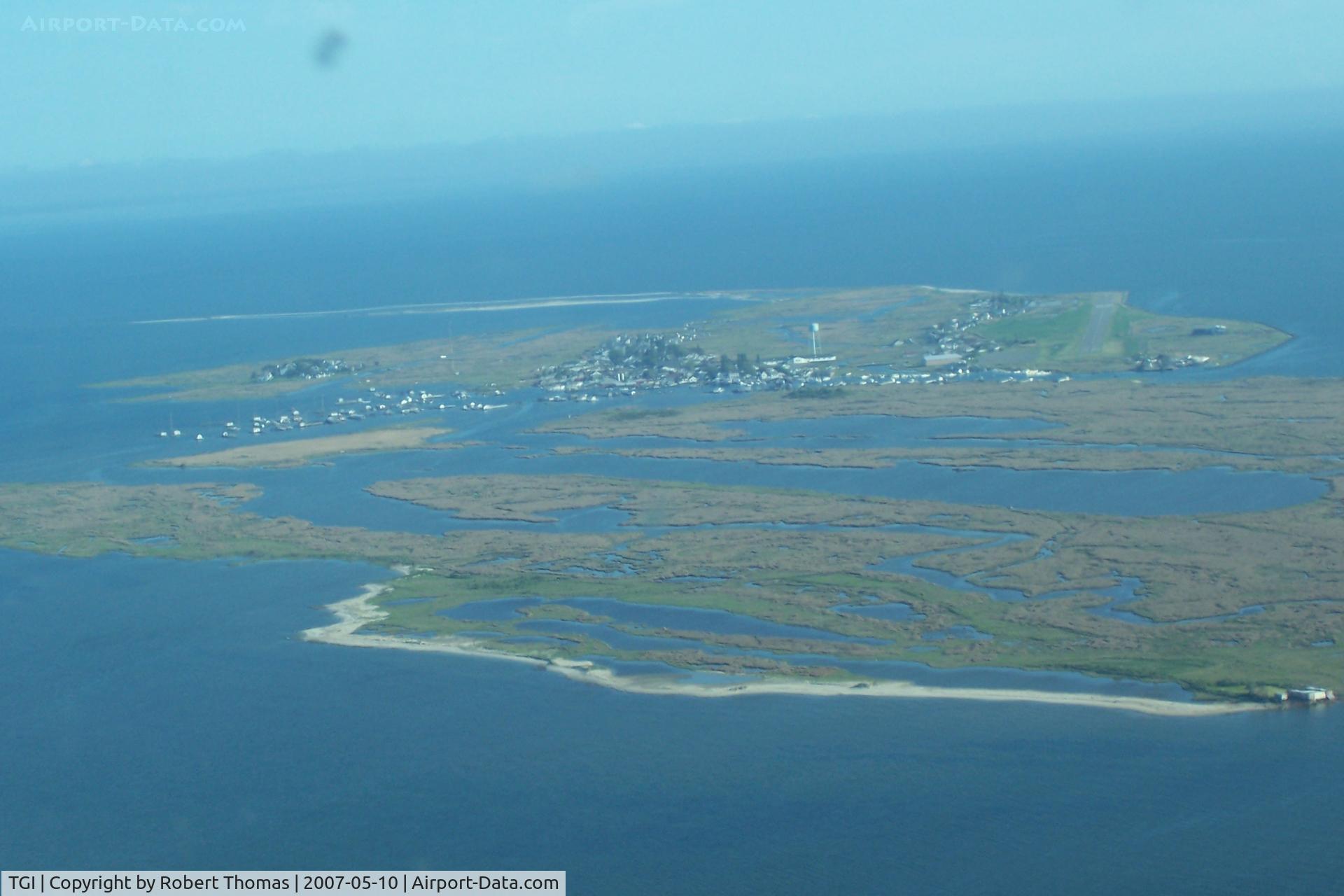 Tangier Island Airport (TGI) - Most of TGI, runway 20 to the right